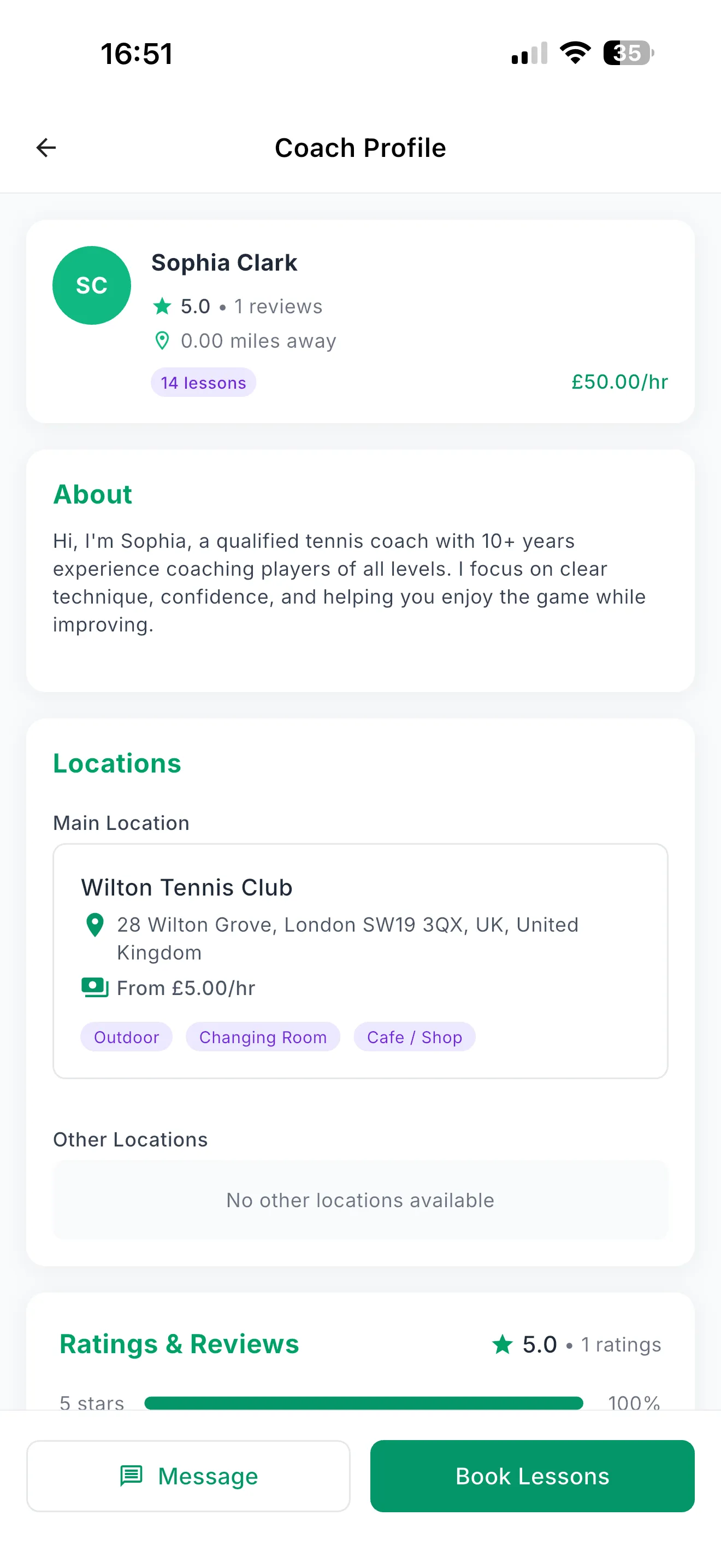 Coach Profile Mockup
